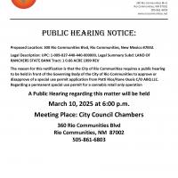 Oasis Cannabis Retail Public  Hearing March 10, 2025 6:00pm