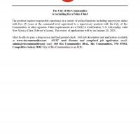 Police Chief job posting 