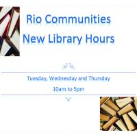 library Hours  Tuesday, Wednesday and Thursday 10 am to 5 pm