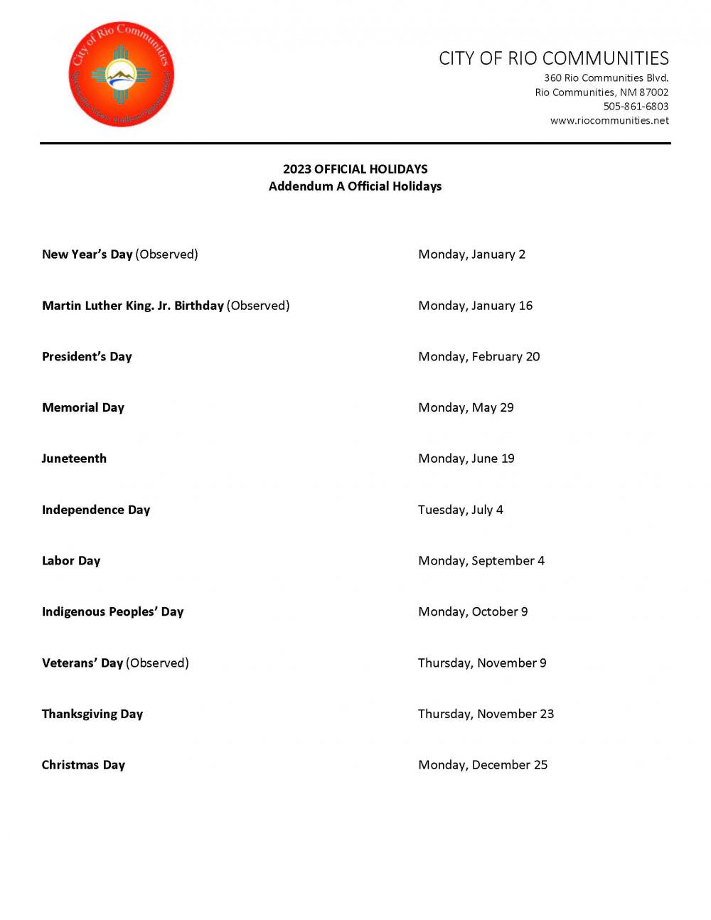 City News Rio Communities New Mexico